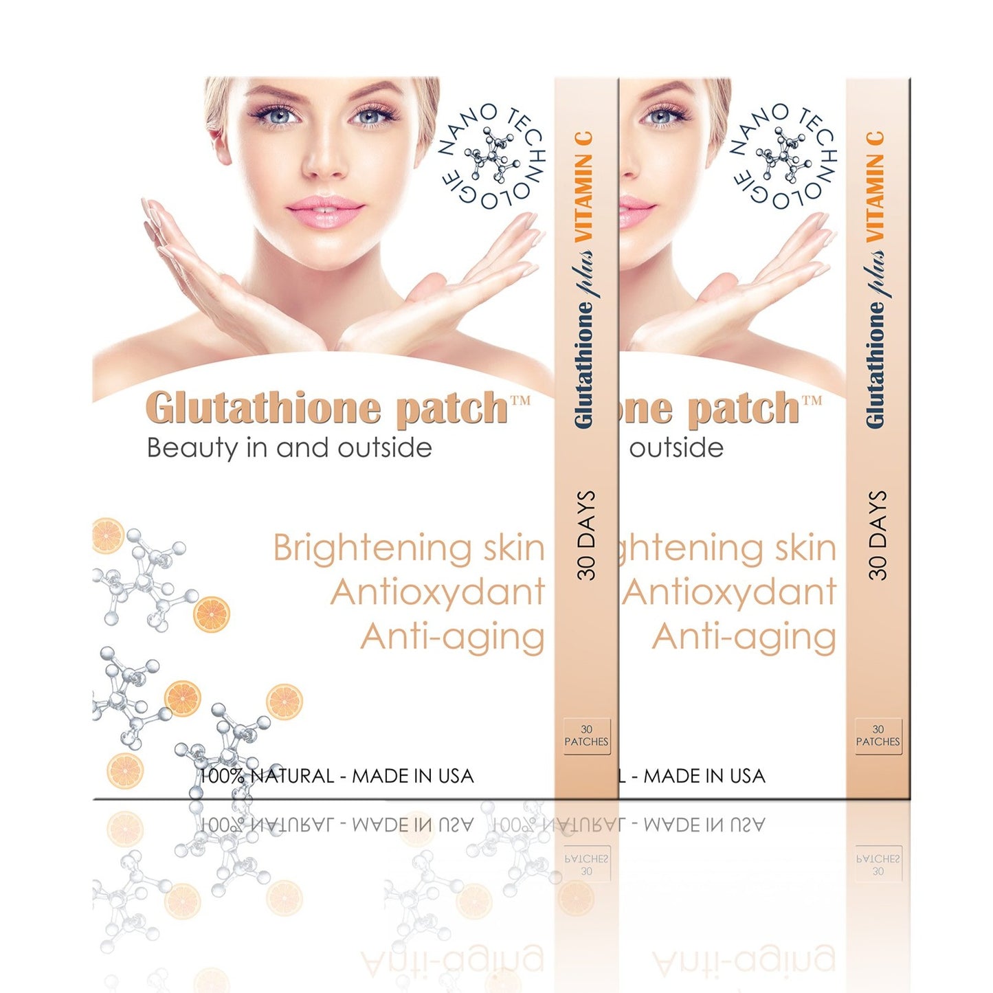glutathion vitamine patch éclaircissant peau antioxydant injection alternative