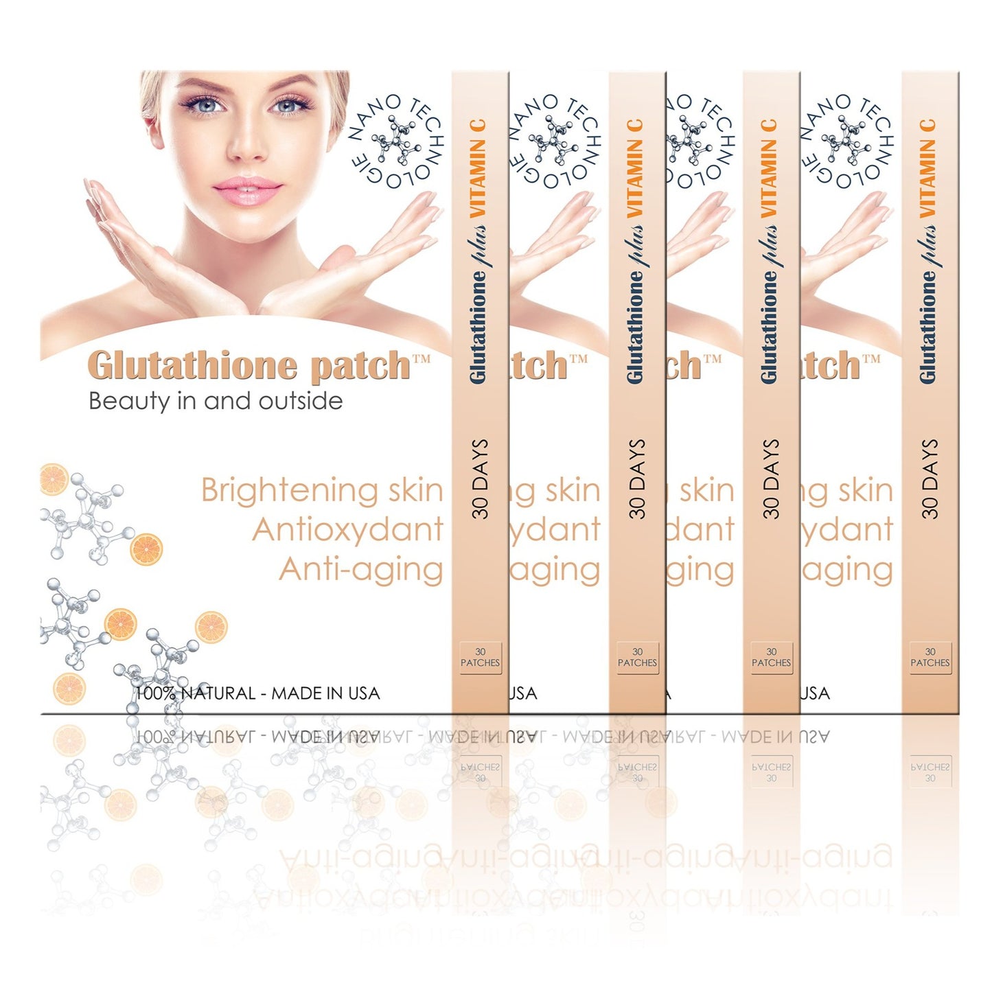 glutathion vitamine patch éclaircissant peau antioxydant injection alternative