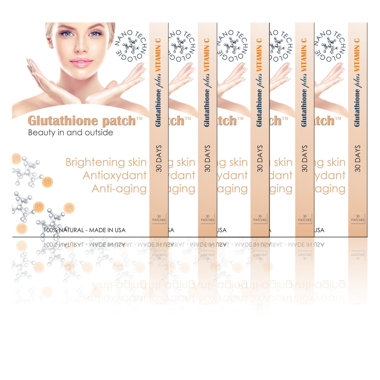 glutathion vitamine patch éclaircissant peau antioxydant injection alternative