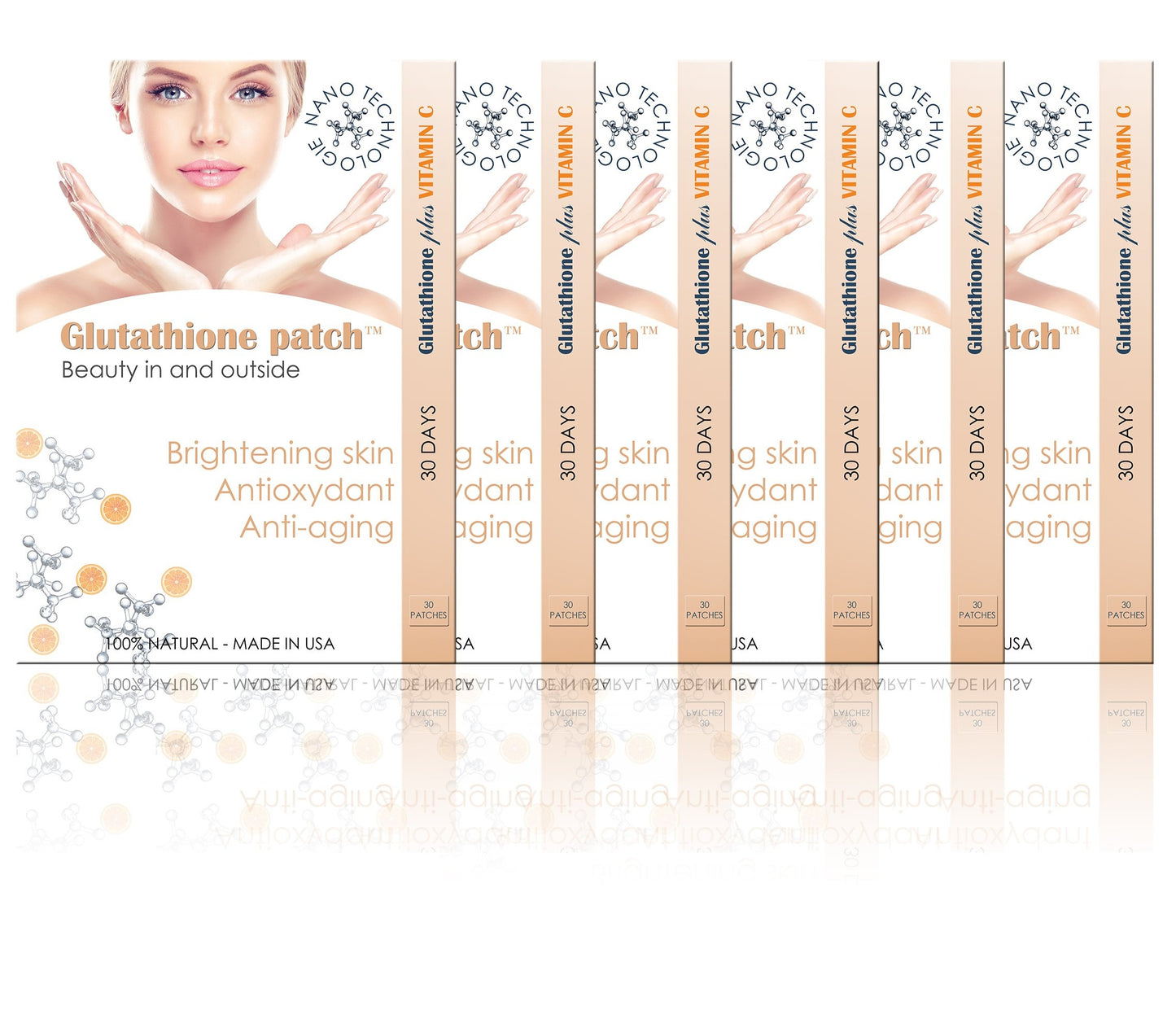 glutathion vitamine patch éclaircissant peau antioxydant injection alternative