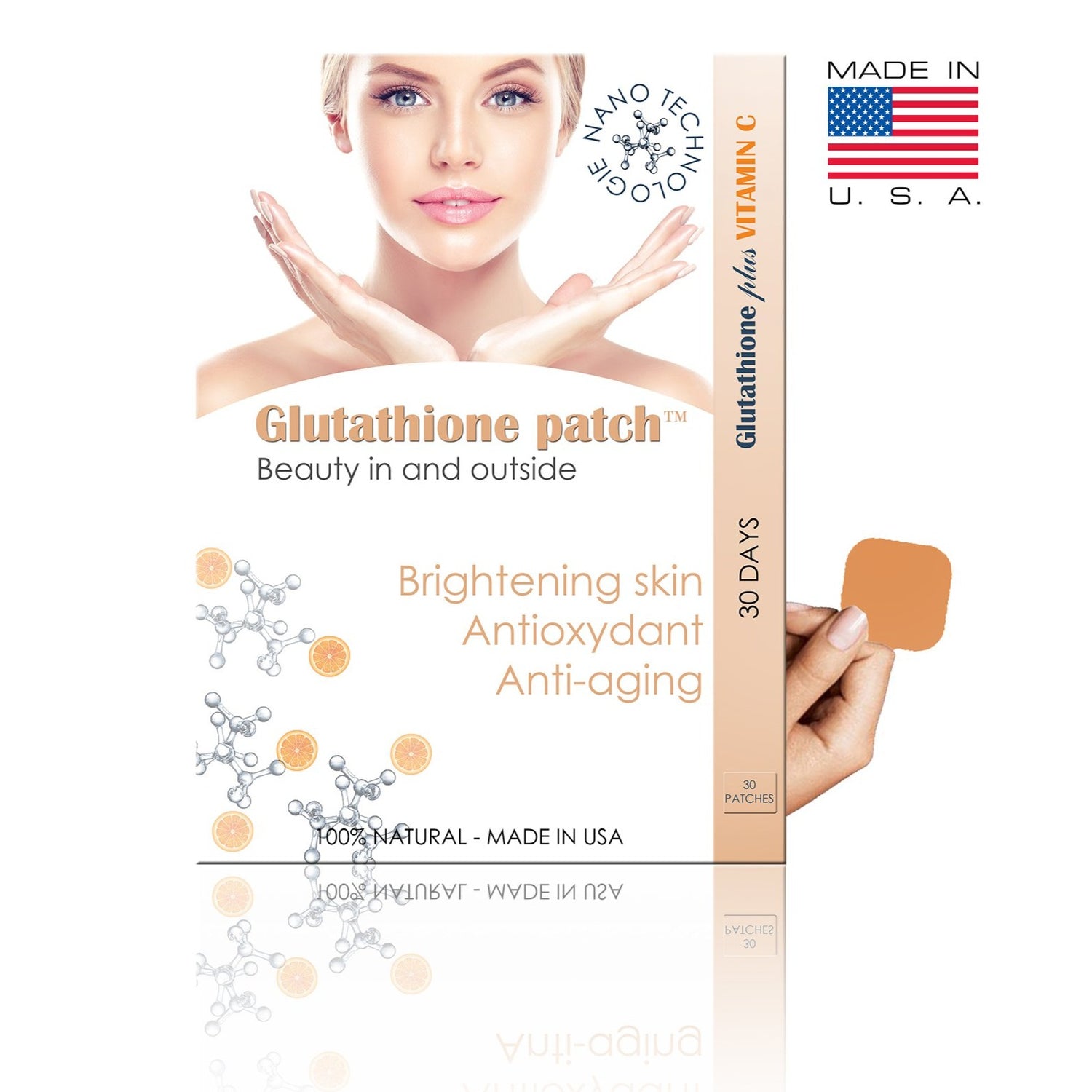 glutathion vitamine patch éclaircissant peau antioxydant injection alternative