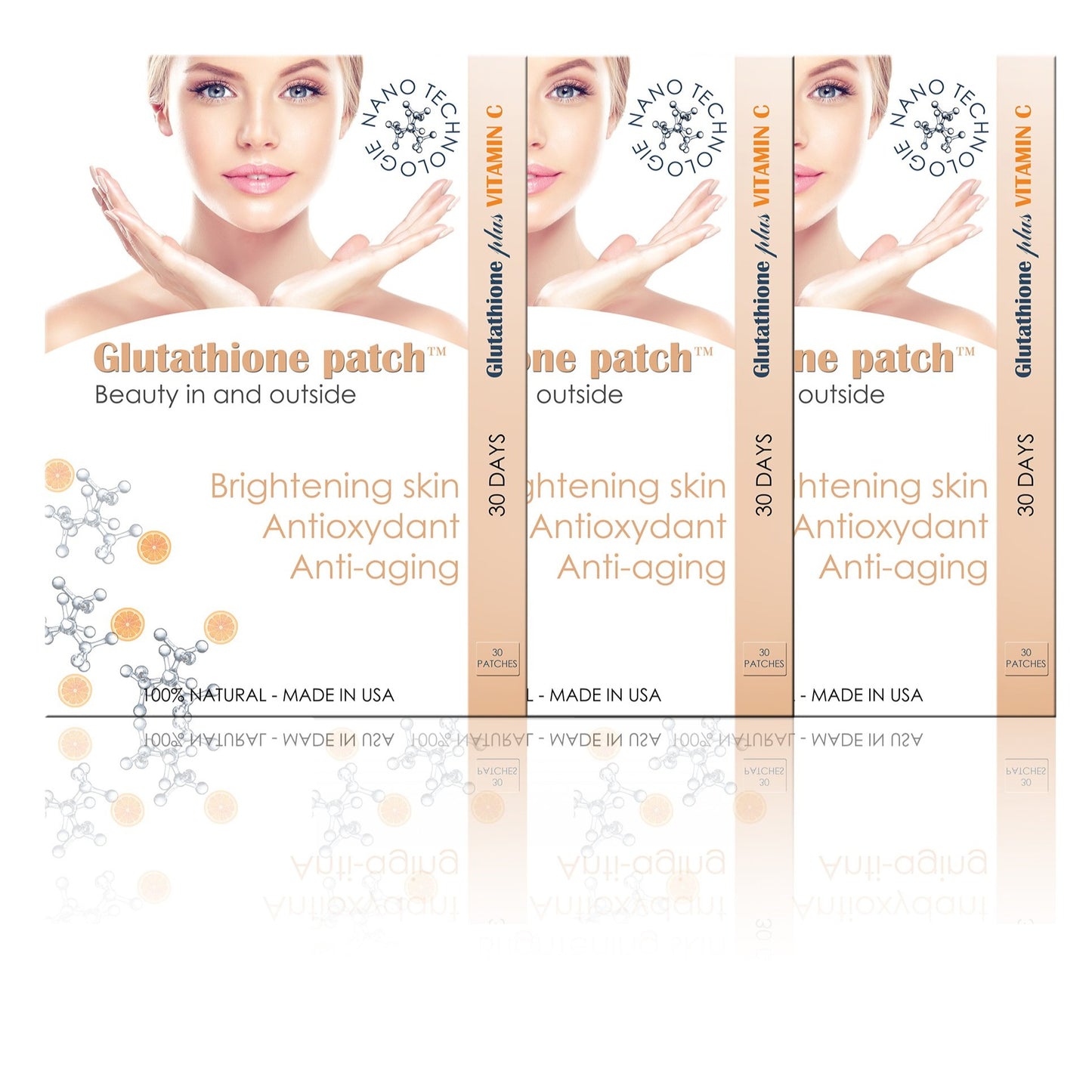 glutathion vitamine patch éclaircissant peau antioxydant injection alternative